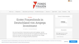 
                            11. Erster Frauenfonds in Deutschland von Ampega Investment ...