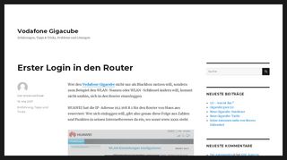 
                            2. Erster Login in den Router – Vodafone Gigacube