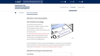 
                            4. Erstes Staatsexamen — Professur für ... - TU Dresden