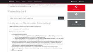 
                            7. Erstmalig am Lync Client anmelden (Erstanmeldung) - NetTask