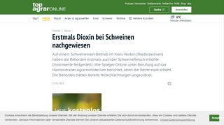 
                            10. Erstmals Dioxin bei Schweinen nachgewiesen - top News - top agrar ...