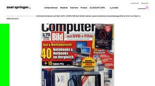 
                            5. Erstmals Hardware auf dem Heft: COMPUTER BILD bietet seinen ...