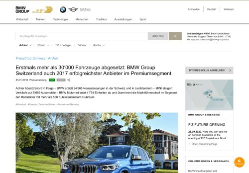 
                            12. Erstmals mehr als 30'000 Fahrzeuge abgesetzt: BMW Group ...