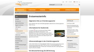 
                            6. Erstsemesterinfo - Universität Passau