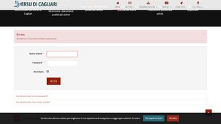 
                            2. ERSU DI CAGLIARI - Login - ERSU Cagliari