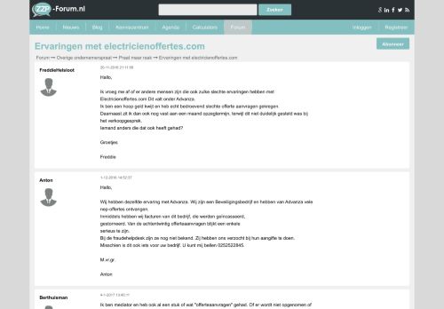 
                            8. Ervaringen met electricienoffertes.com - ZZP-Forum.nl