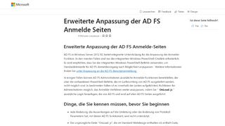 
                            3. Erweiterte Anpassung des AD FS-Anmeldeseiten | Microsoft Docs