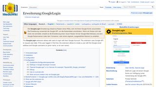 
                            6. Erweiterung:GoogleLogin - MediaWiki