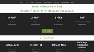 
                            3. Erznet AG - DSL und Telefontarife