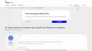 
                            1. ES Datei Explorer, Probleme bei Zugriff auf Windows Freigaben ...