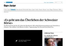 
                            9. «Es geht um das Überleben der Schweizer Börse» - Schweiz ...