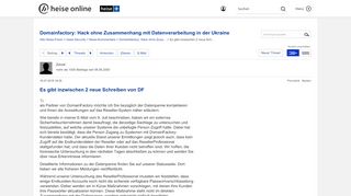 
                            6. Es gibt inzwischen 2 neue Schreiben von DF | Forum - heise online