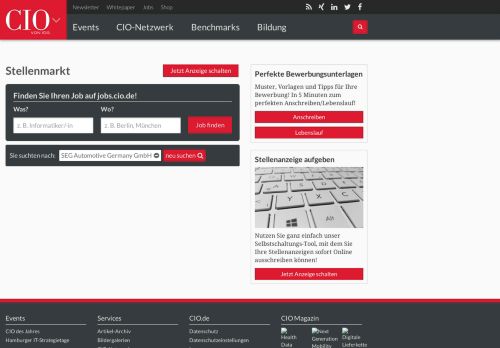 
                            12. Es wurden 5 Jobs gefunden bei der SEG Automotive Germany GmbH