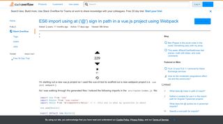 
                            11. ES6 import using at ('@') sign in path in a vue.js project using ...