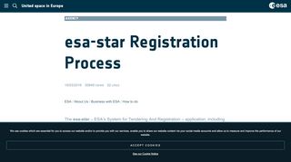 
                            3. esa-star Registration Process / How to do / Business with ESA / About ...