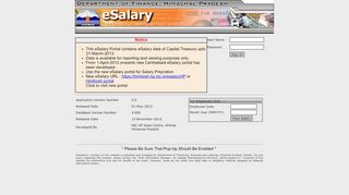 
                            4. eSalary [ Login.... ] - Himachal Pradesh - hp.nic.in