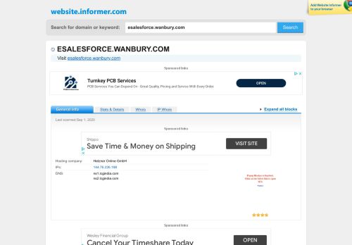
                            3. esalesforce.wanbury.com at Website Informer. Visit Esalesforce ...