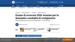 
                            9. Esame di avvocato 2018: termine per la domanda e modalità di ...