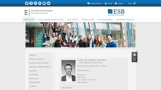 
                            8. ESB Business School: Kontakte