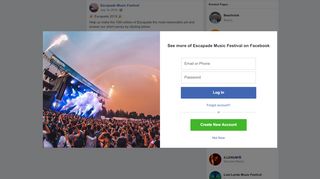 
                            9. Escapade 2019 Help us make the 10th... - Escapade Music Festival ...