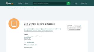 
                            7. Escola - Boni Consilii Instituto Educação - São Paulo - SP