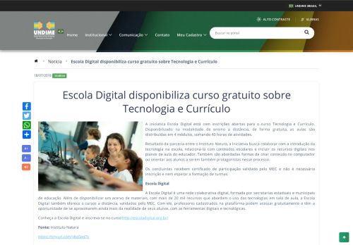 
                            10. Escola Digital disponibiliza curso gratuito sobre Tecnologia e ...