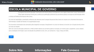 
                            13. ESCOLA MUNICIPAL DE GOVERNO _ FESC – São Carlos