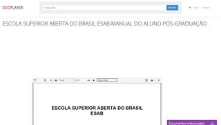 
                            11. escola superior aberta do brasil esab manual do aluno pós ...