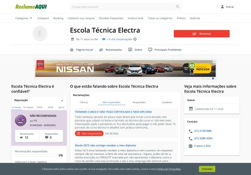 
                            2. Escola Técnica Electra - Reclame Aqui