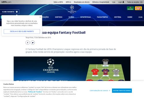 
                            2. Escolha a sua equipa Fantasy Football - UEFA Champions League ...