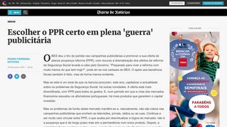 
                            13. Escolher o PPR certo em plena 'guerra' publicitária - Diário de Notícias