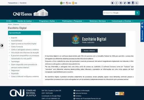 
                            5. Escritório Digital - Portal CNJ