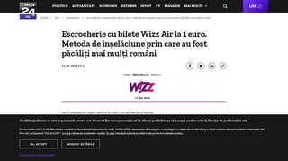 
                            12. Escrocherie cu bilete Wizz Air la 1 euro. Metoda de înșelăciune prin ...