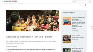 
                            8. Escuelas se inscriben en Plan Leo Primero - Curriculum Nacional ...