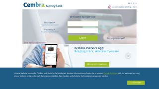 
                            2. eService Login - Cembra Money Bank