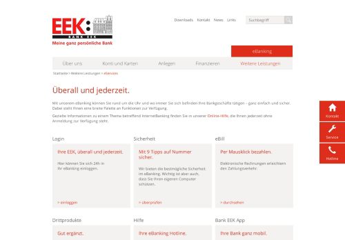 
                            3. eServices - Bank EEK AG
