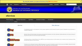 
                            3. eServices - Bureau of Internal Revenue - BIR