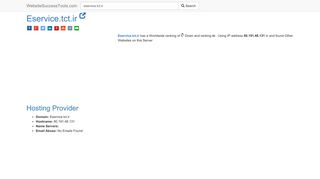 
                            8. Eservice.tct.ir Error Analysis (By Tools) - WebsiteSuccessTools.com