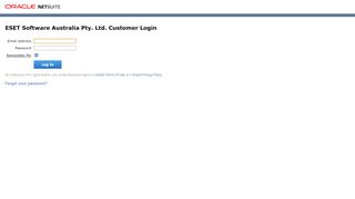 
                            8. ESET Software Australia Pty. Ltd. Customer Login - NetSuite