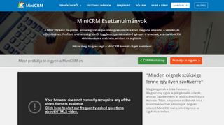 
                            8. Esettanulmányok - MiniCRM Online CRM Rendszer