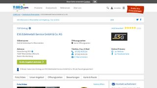 
                            11. ESG Edelmetall-Service GmbH & Co. KG - 11880.com