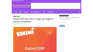 
                            6. Eskimi DSP Ads: How To Sign Up, Register and be a Publisher