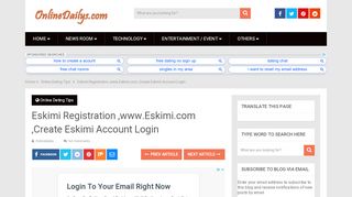 
                            7. Eskimi Registration ,www.Eskimi.com ,Create Eskimi Account Login