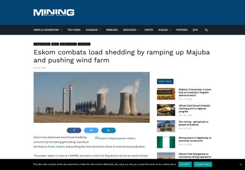 
                            12. Eskom combats load shedding by ramping up Majuba and pushing ...