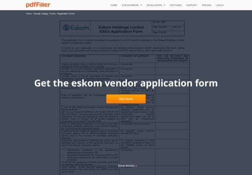 
                            6. Eskom Supplier Database Forms - Fill Online, Printable, Fillable, Blank ...