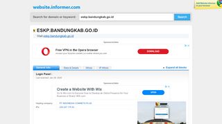 
                            4. eskp.bandungkab.go.id at WI. Login Panel : - Website Informer