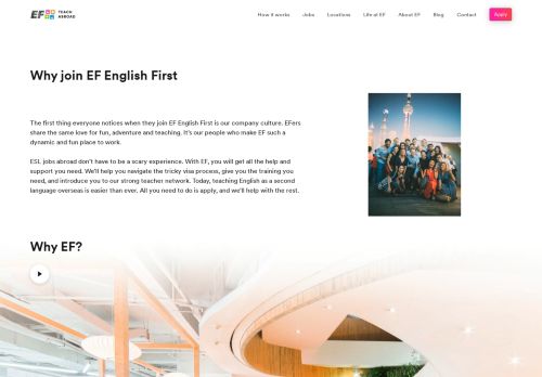 
                            9. ESL Jobs (Free Flights Available) | EF English First