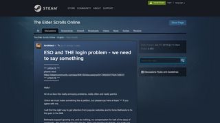 
                            10. ESO and THE login problem - we need to say something :: The Elder ...