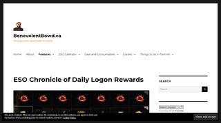 
                            8. ESO Chronicle of Daily Logon Rewards - BenevolentBowd.ca