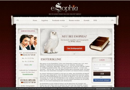 
                            13. Esoterikline des Esoterik Portal eSophia